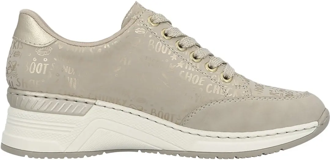 Rieker N4316-62 Keilsneakers Beige - afbeelding 3 van 6