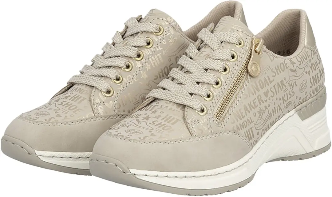 Rieker N4316-62 Keilsneakers Beige - afbeelding 5 van 6