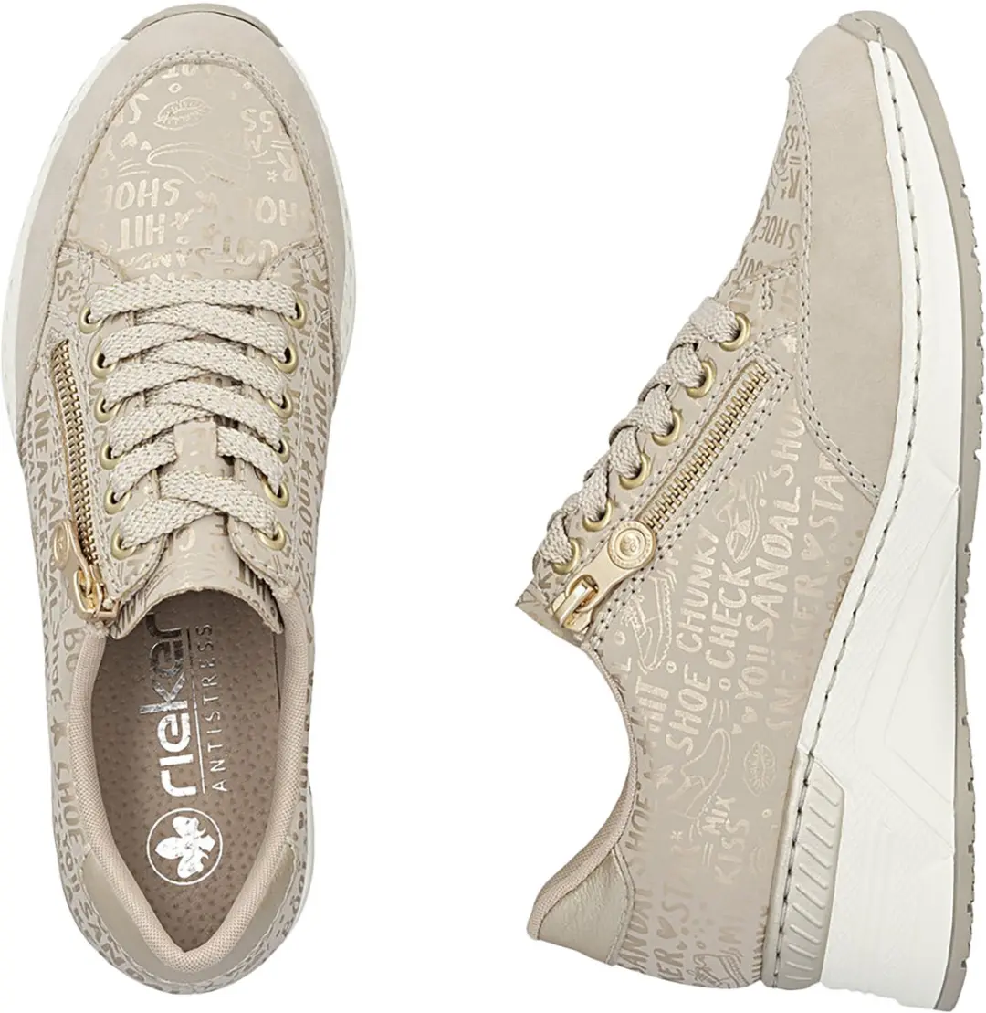 Rieker N4316-62 Keilsneakers Beige - afbeelding 2 van 6