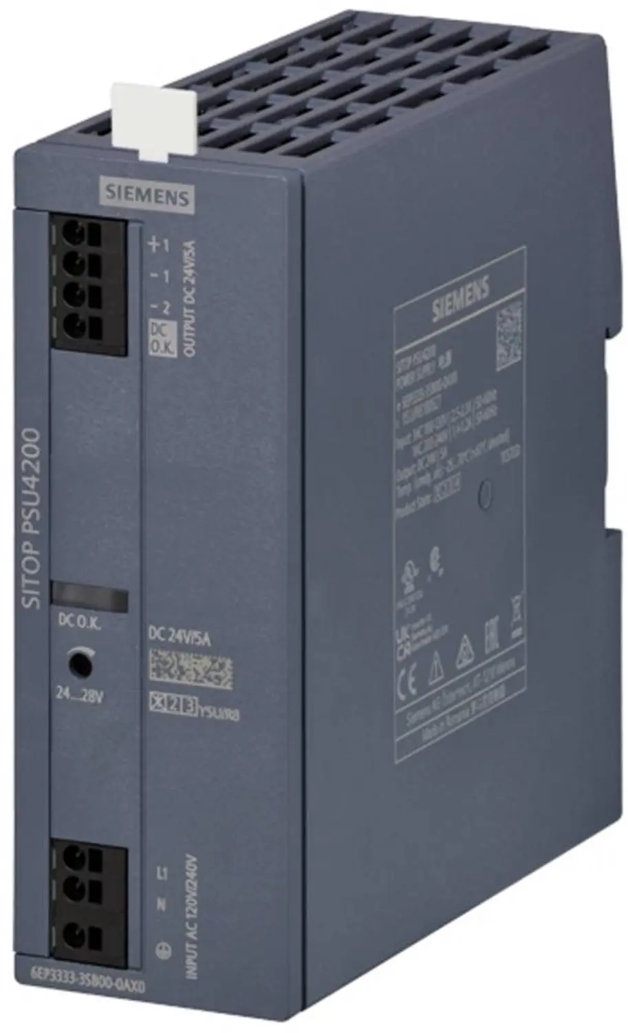 Siemens SITOP PSU4200 6EP3333-3SB00-0AX0 Gelijkstroomvoeding 24V 5A