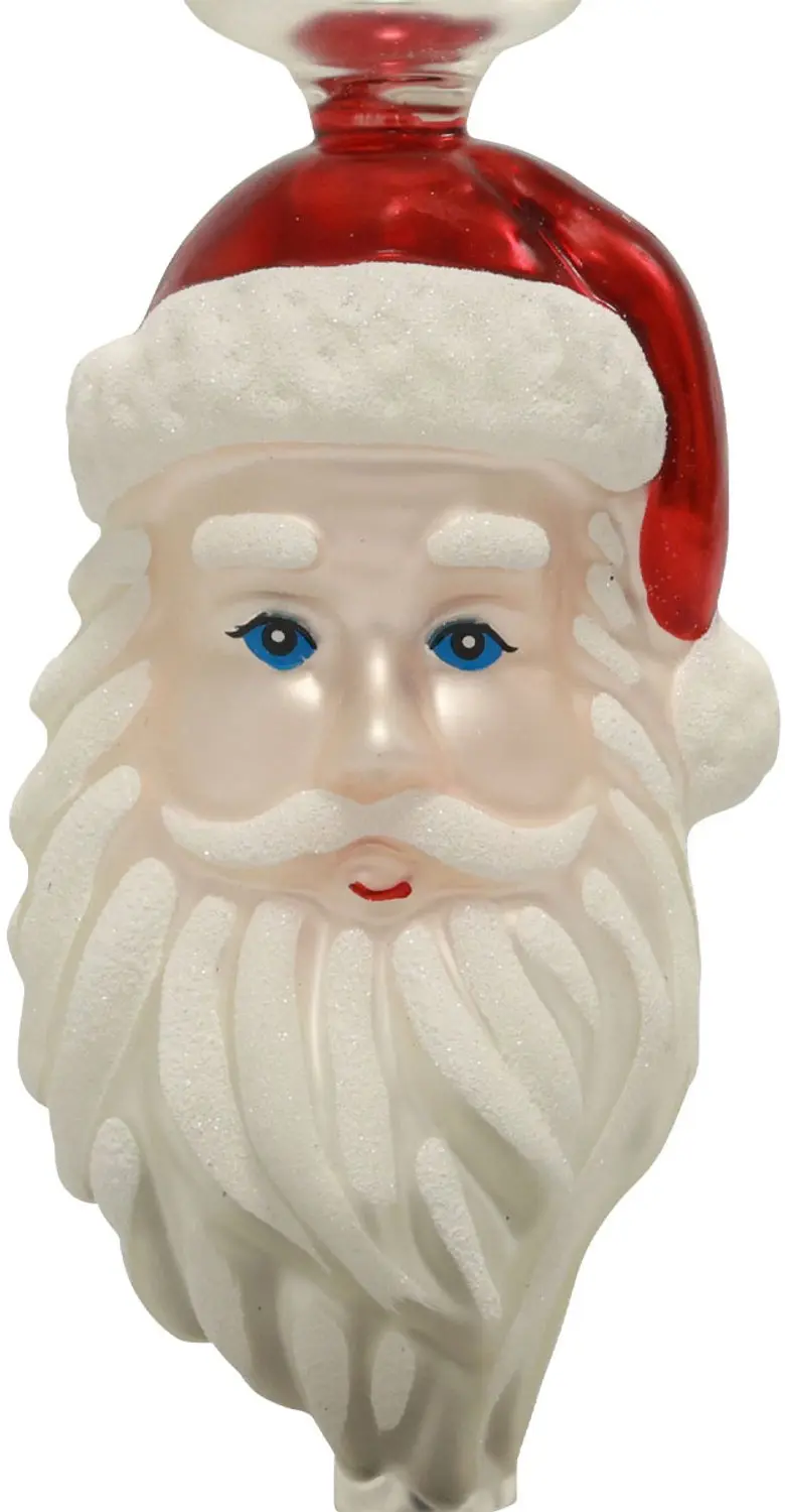 Kaemingk Glas Kerstman Kerstboomtopper 34cm - Zilver - afbeelding 3 van 3