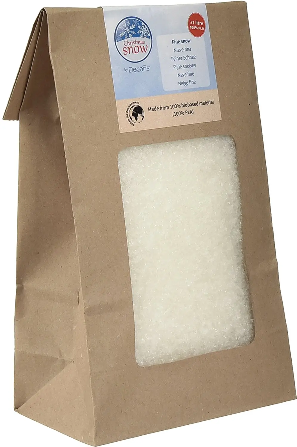 Decoratief sneeuwwitje gemaakt van maïs 100% biobased materiaal 20g