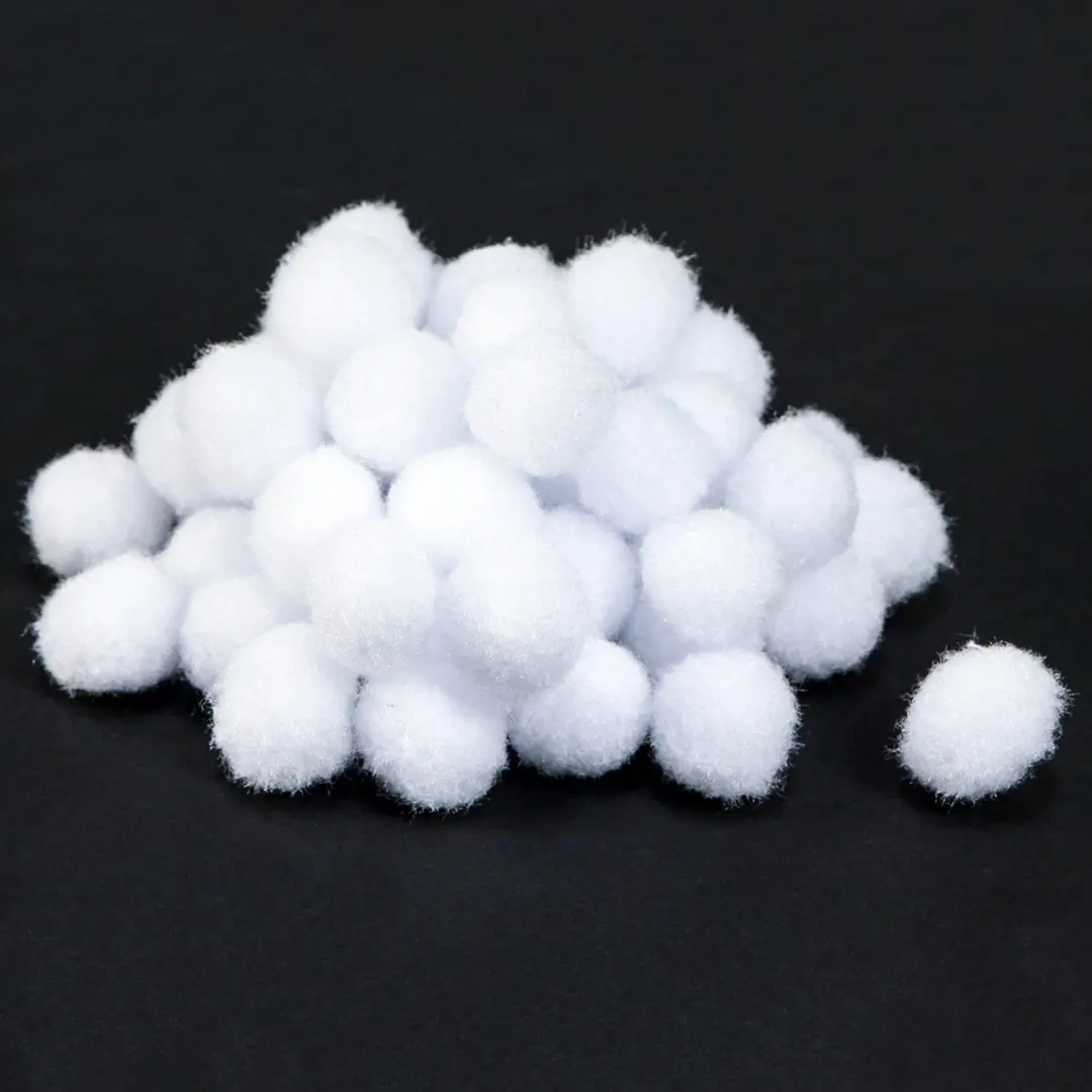 Decoratieve sneeuwbal mini Ø2cm witte sneeuwbollen 320 stuks 4 zakken