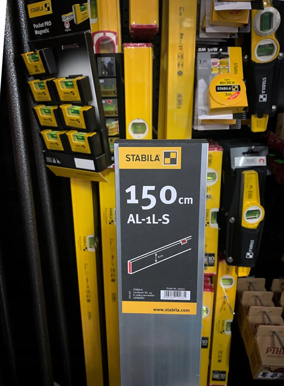 Stabila AL-1L-S Aluminium Waterpas 150 cm