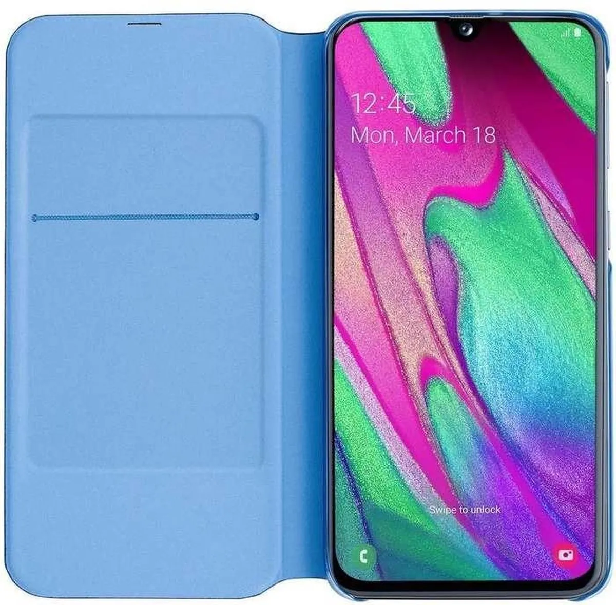 Samsung Galaxy A40 Wallet Case - Zwart EF-WA405PBEGWW