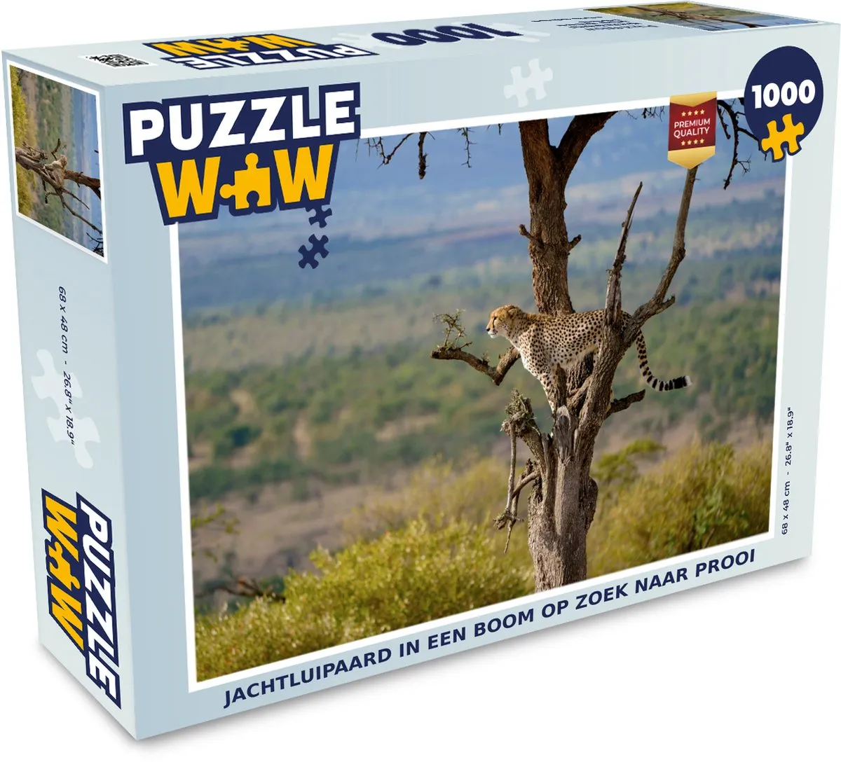 PuzzleWow Luipaard Boom Legpuzzel 1000 Stuks