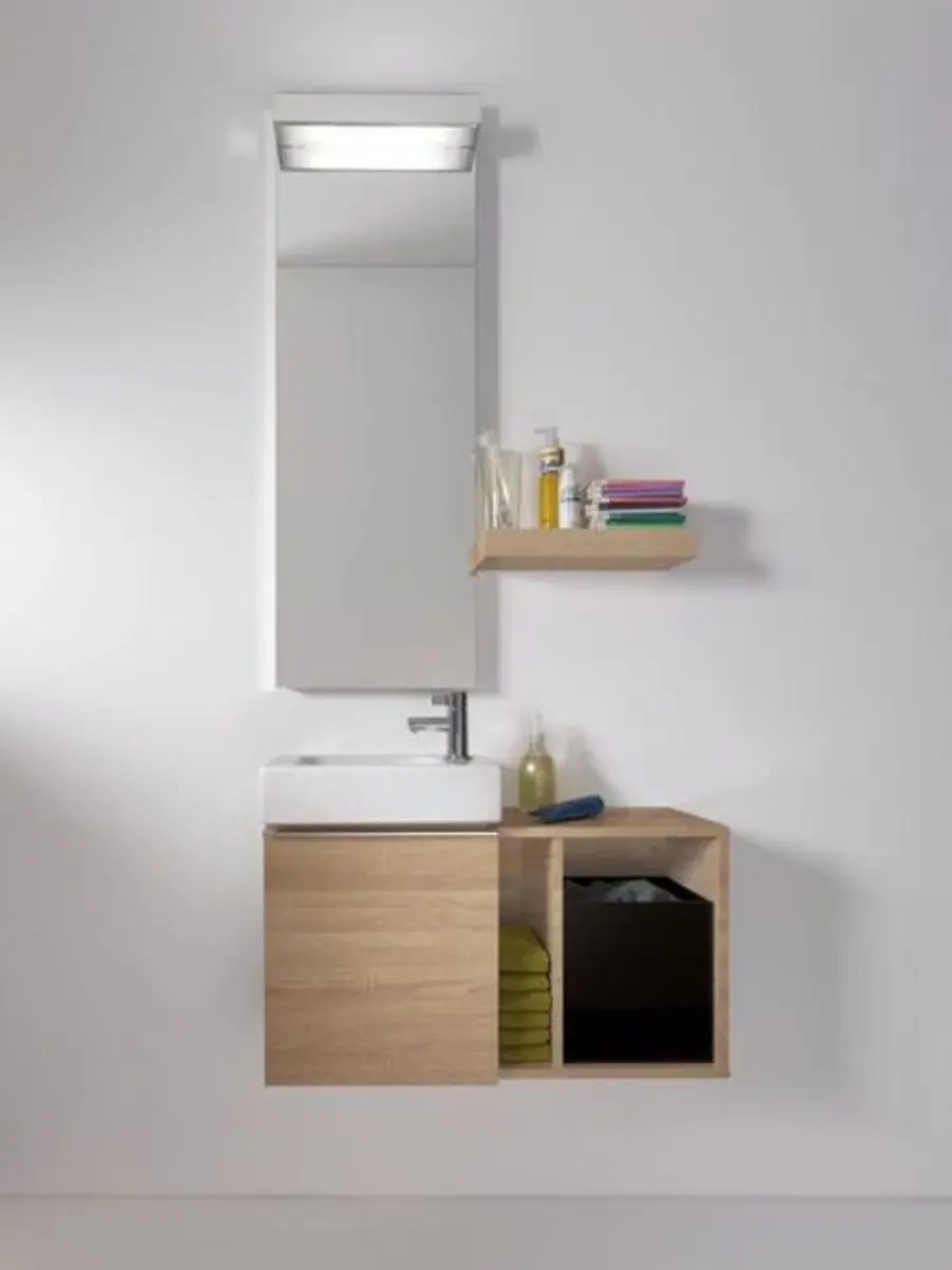 Geberit Icon Spoelbak 53cm - Links - 1 Kraangat - Wit - afbeelding 4 van 6