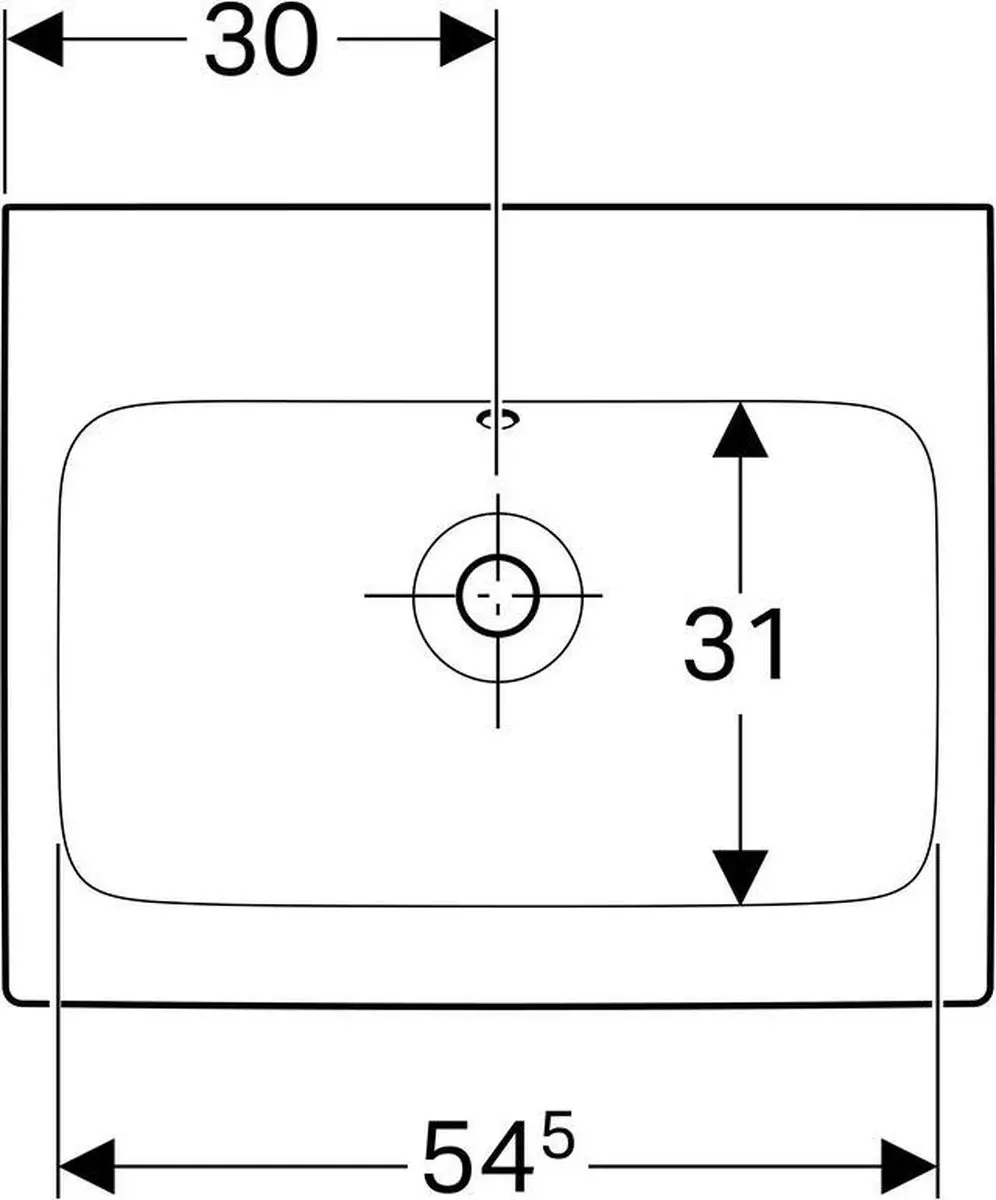 Geberit iCon Wastafel 60x49cm Wit - afbeelding 4 van 6