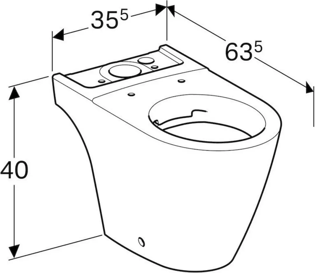 Geberit Icon Keramag WC Staand 200460000 - Wit - afbeelding 4 van 6