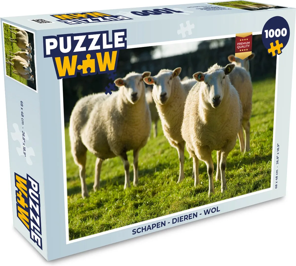 PuzzleWow Wol Dieren Legpuzzel 1000 Stuks