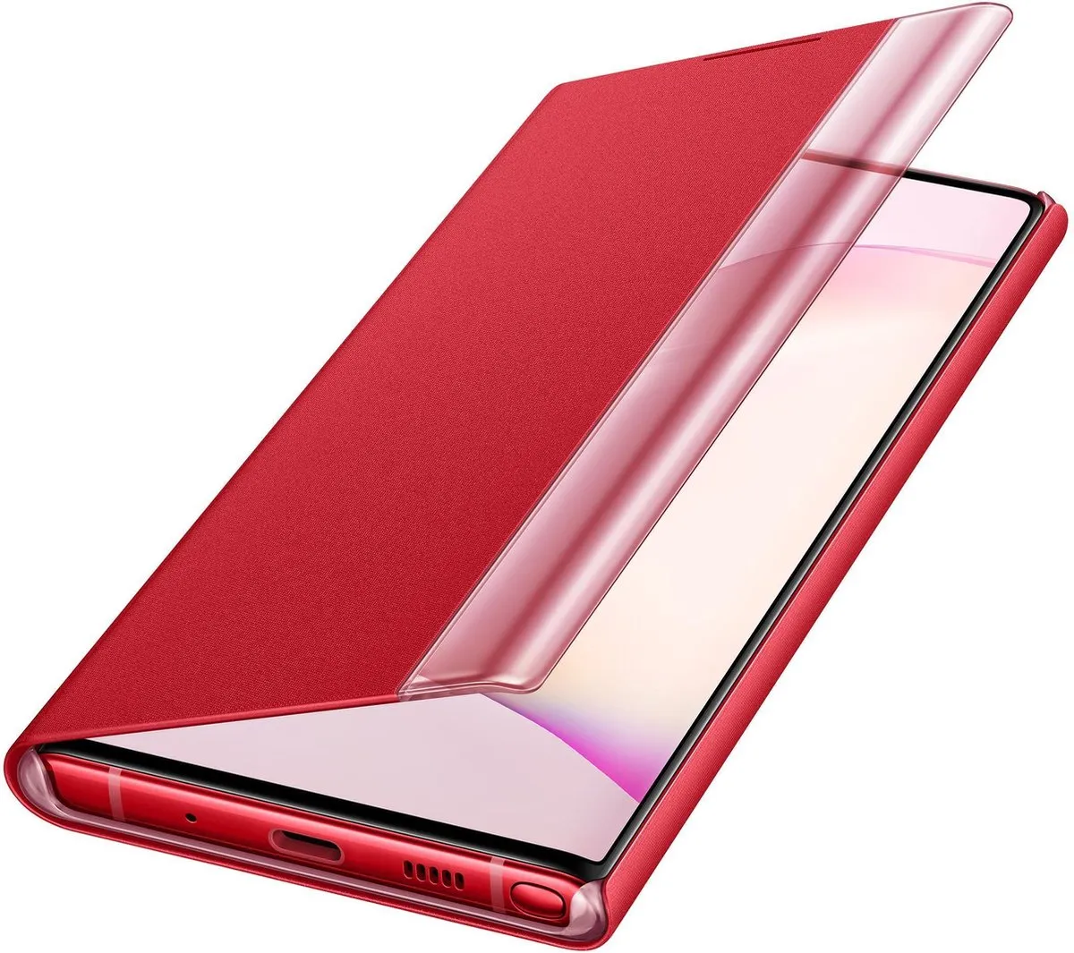 Samsung Galaxy Note 10 Clear View Hoes - Rood EF-ZN970CREGWW