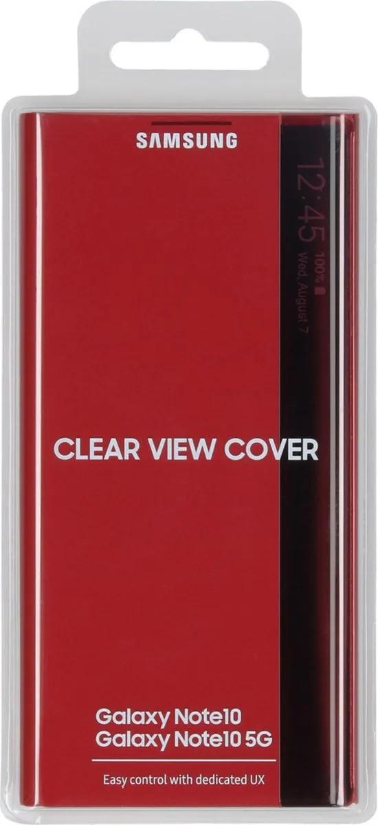 Samsung Galaxy Note 10 Clear View Hoes - Rood EF-ZN970CREGWW - afbeelding 6 van 6