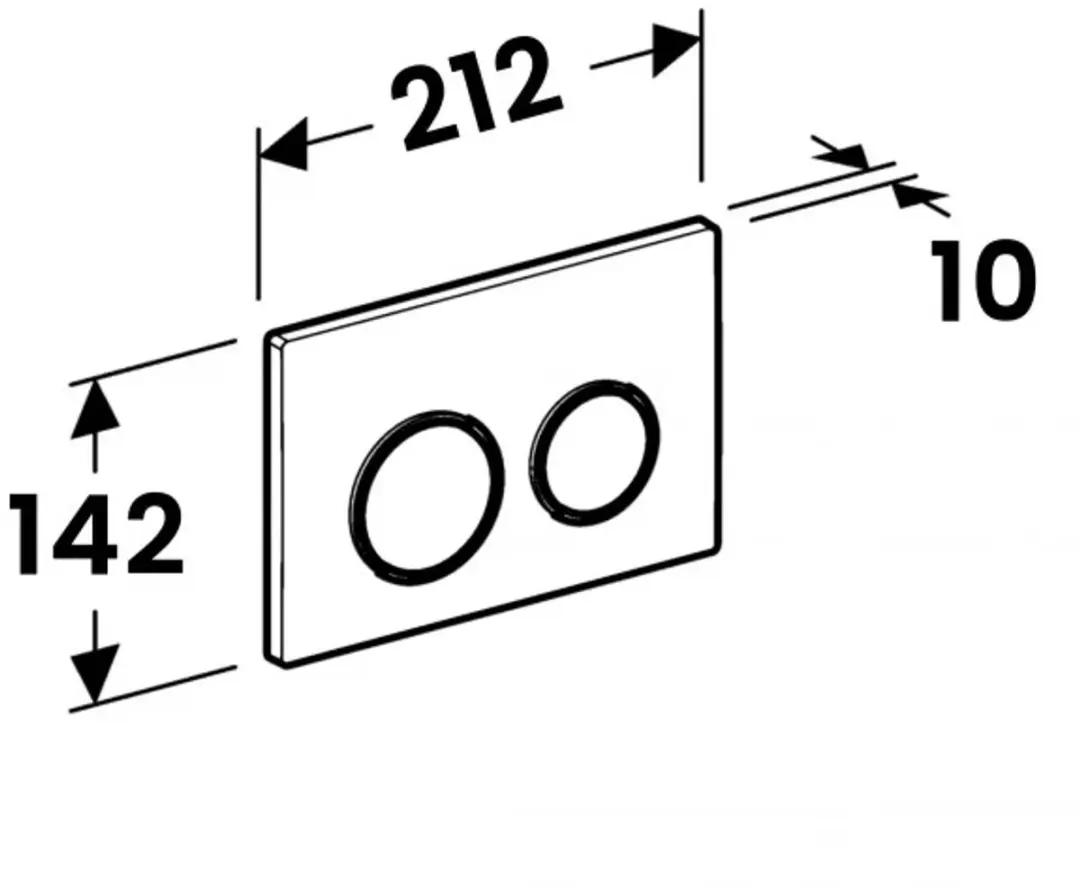 Geberit Kappa 21 Bedieningspaneel - Wit Glans - afbeelding 3 van 4