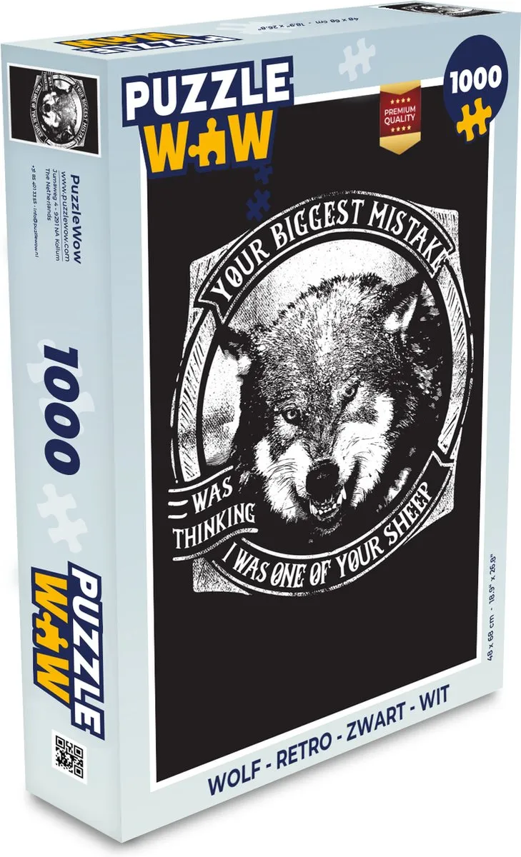 PuzzleWow Retro Legpuzzel 1000 Stuks