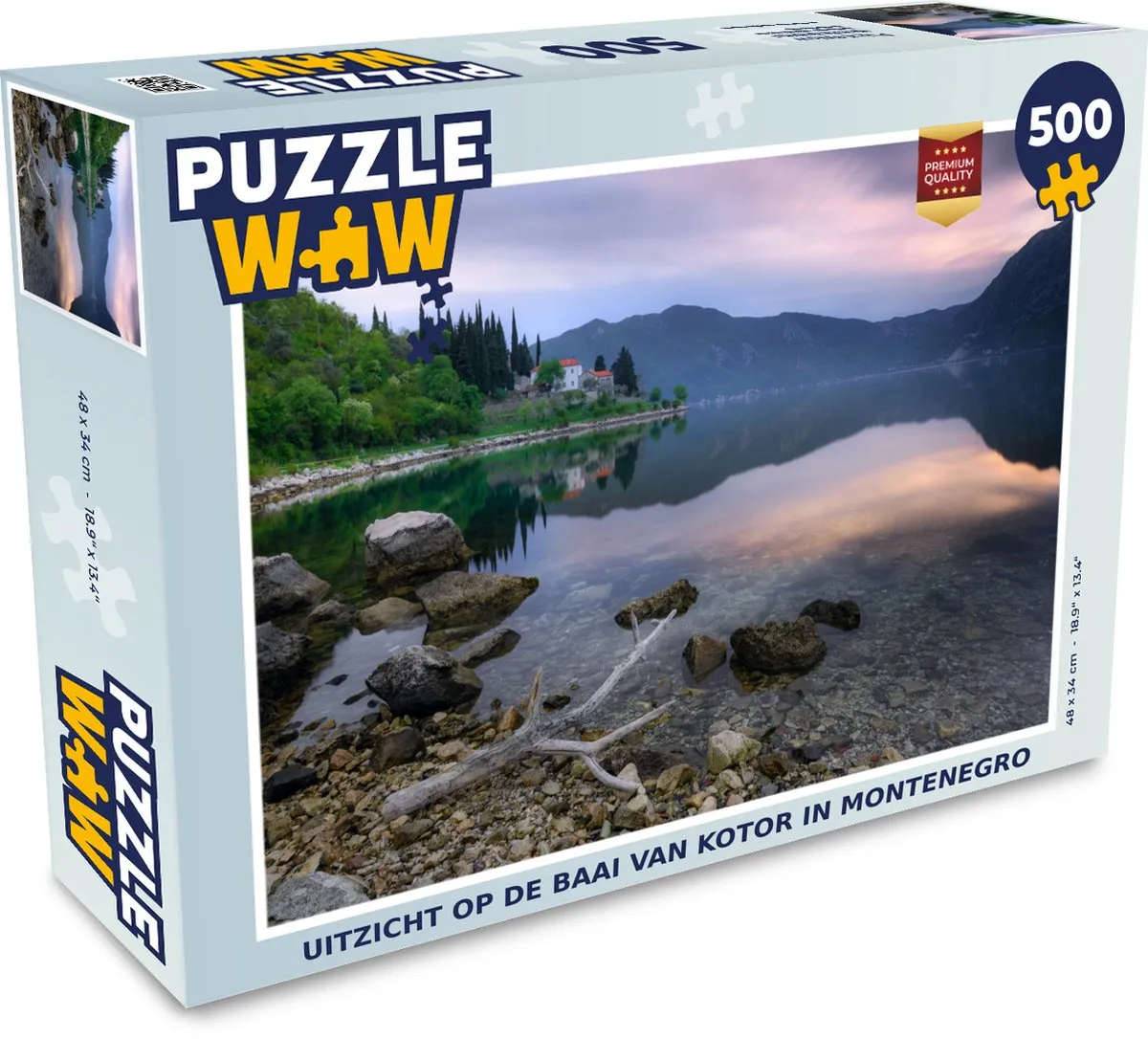 PuzzleWow Montenegro Baai Kotor Legpuzzel 500 Stuks