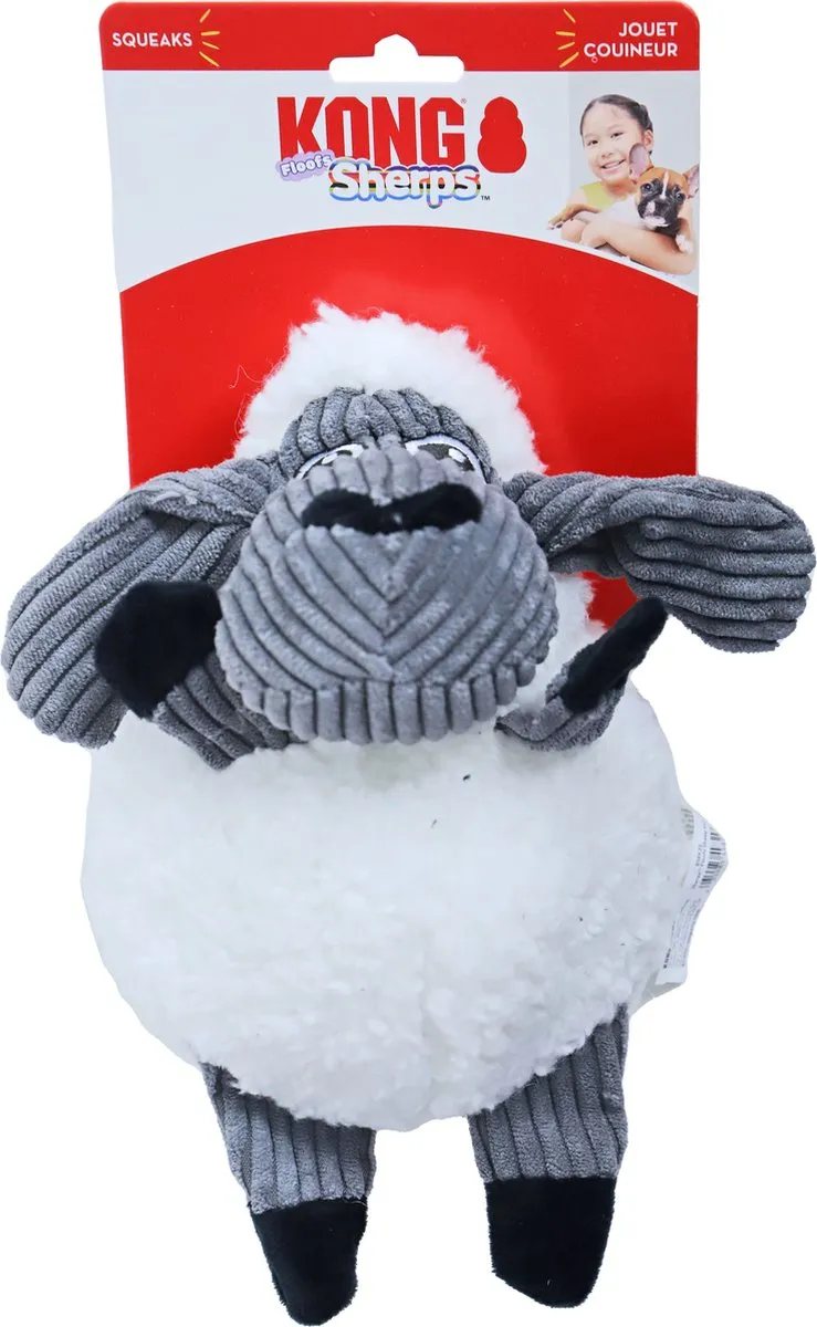 KONG Sherps Floofs Big Sheep Pluche Hondenspeeltje - Wit