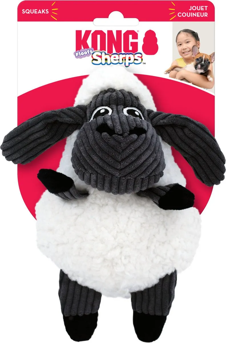 KONG Sherps Floofs Big Sheep Pluche Hondenspeeltje - Wit