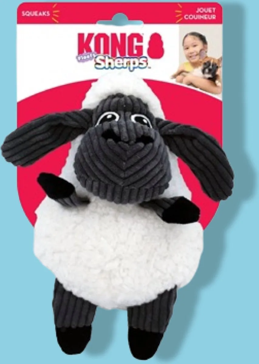 KONG Sherps Floofs Big Sheep Pluche Hondenspeeltje - Wit