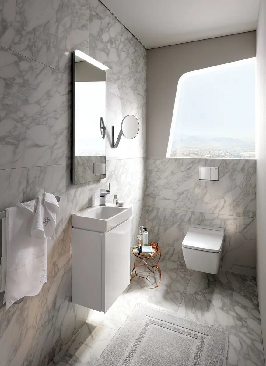 Geberit Xeno Spoelbak 40cm Wit - Kraangat Rechts - afbeelding 2 van 6