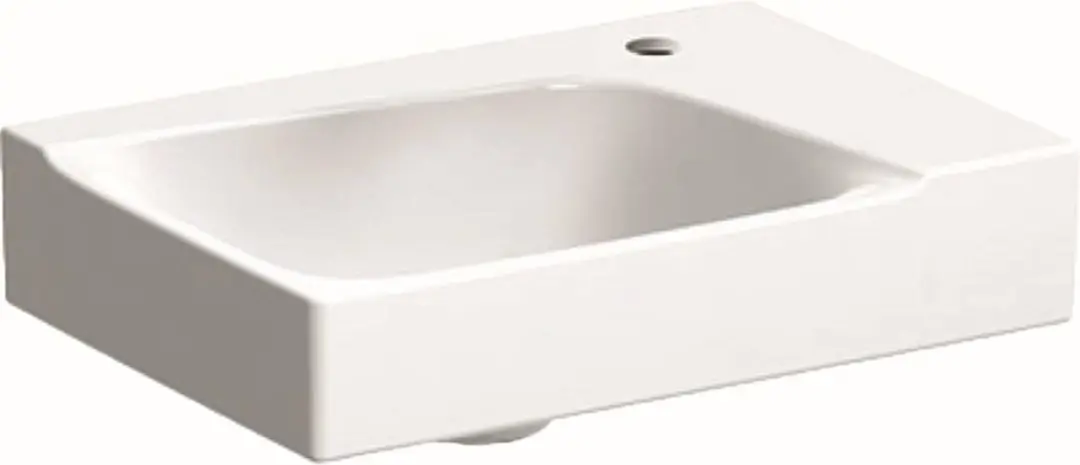 Geberit Xeno Spoelbak 40cm Wit - Kraangat Rechts - afbeelding 4 van 6