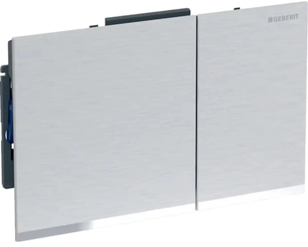 Geberit Sigma60 bedieningsplaat, hoekig, 2-toets spoeling: toets: chroom / gebor