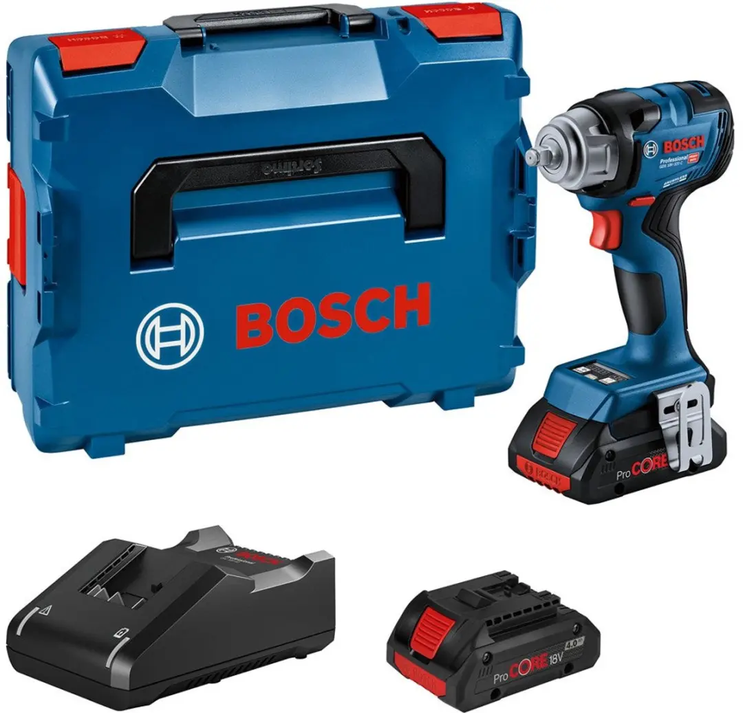 Bosch Professional GDS 18V-320 HC Slagmoersleutel - 320Nm - 2x ProCore 4.0Ah - afbeelding 2 van 2