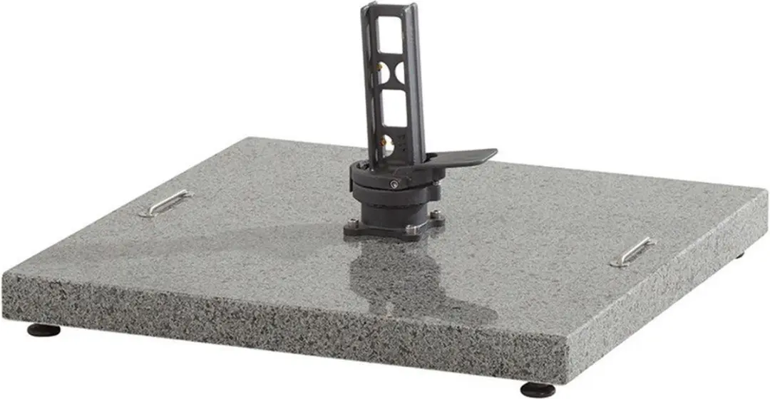 Horizon granieten voet antraciet 85 kg. met gaten voor wielen.