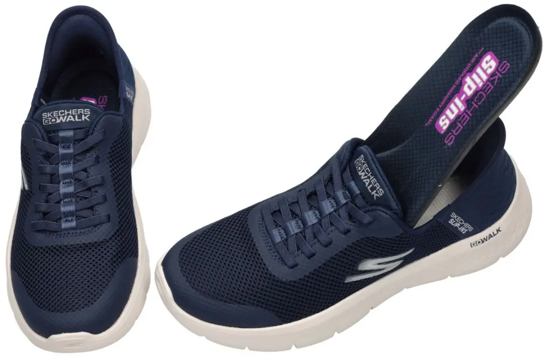 Skechers Slip-ins Go Walk Flex Dames Sneakers - Marineblauw 39.5 - afbeelding 6 van 6