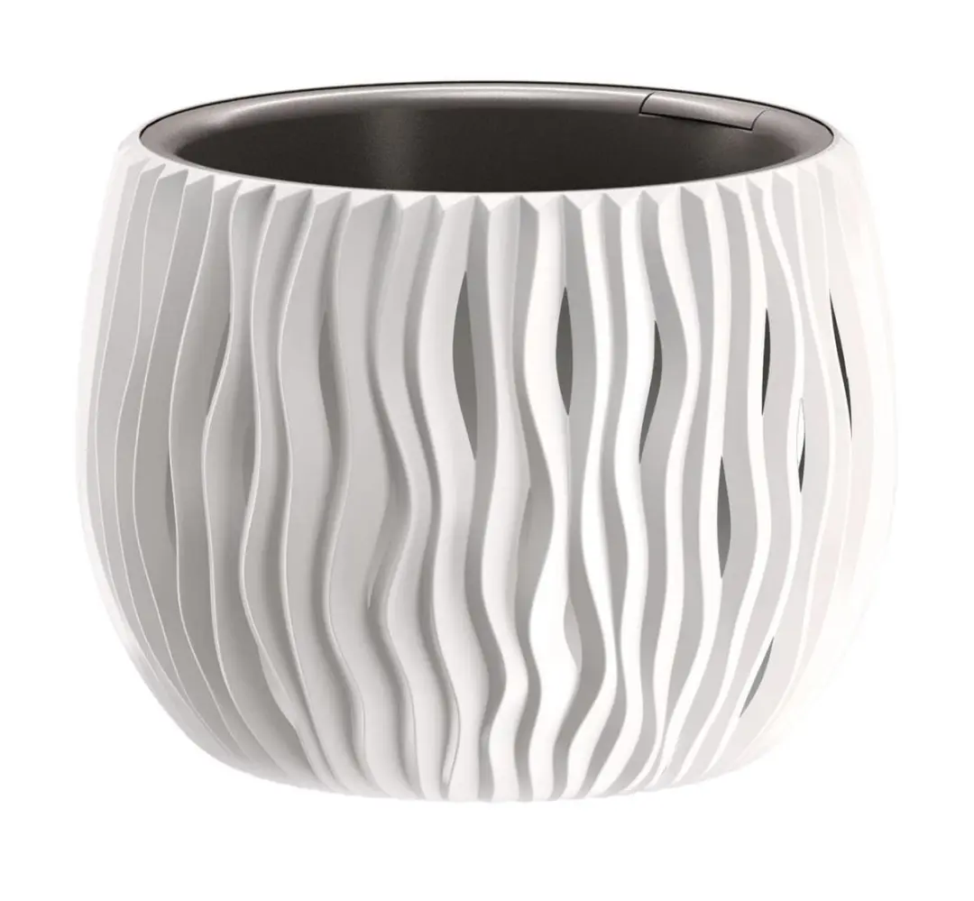 Bloemschaal Plantschaal Sandy Bowl 24cm WIT Prosperplast