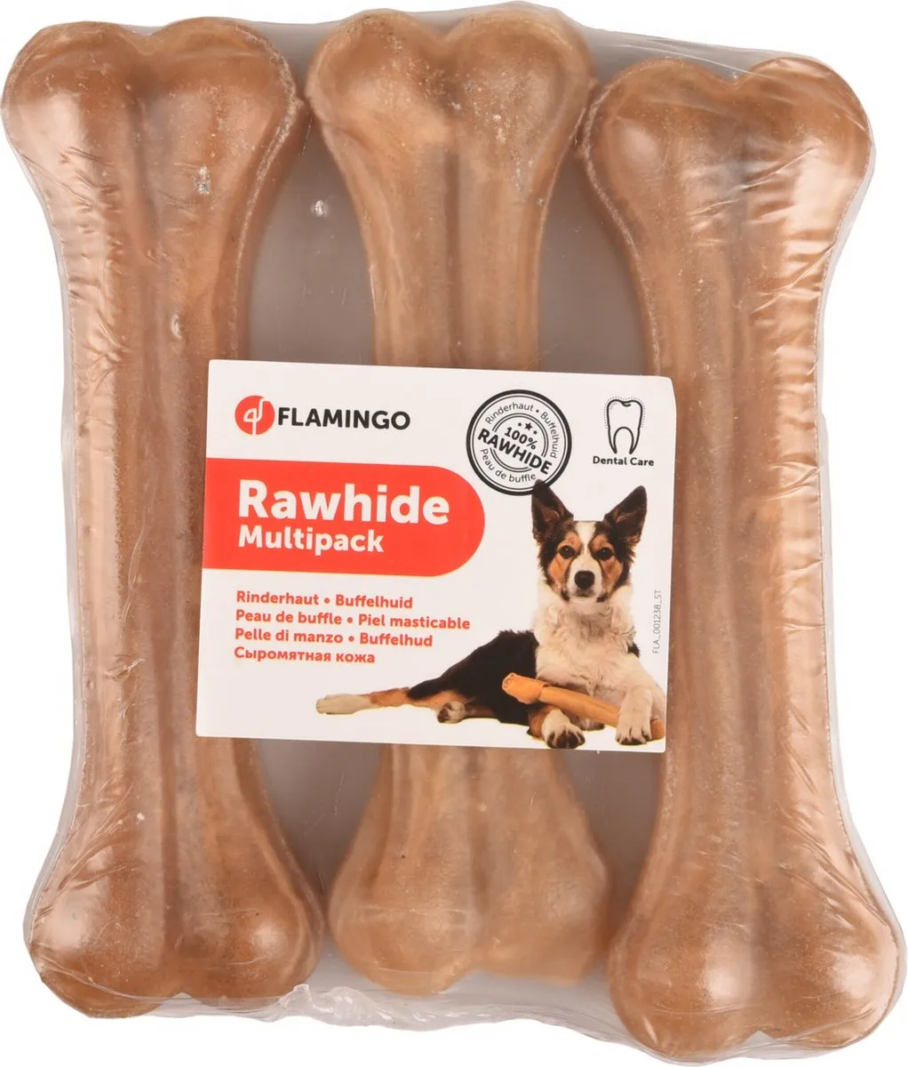 Flamingo Rawhide Hondensnack Been 300g - 3 Stuks