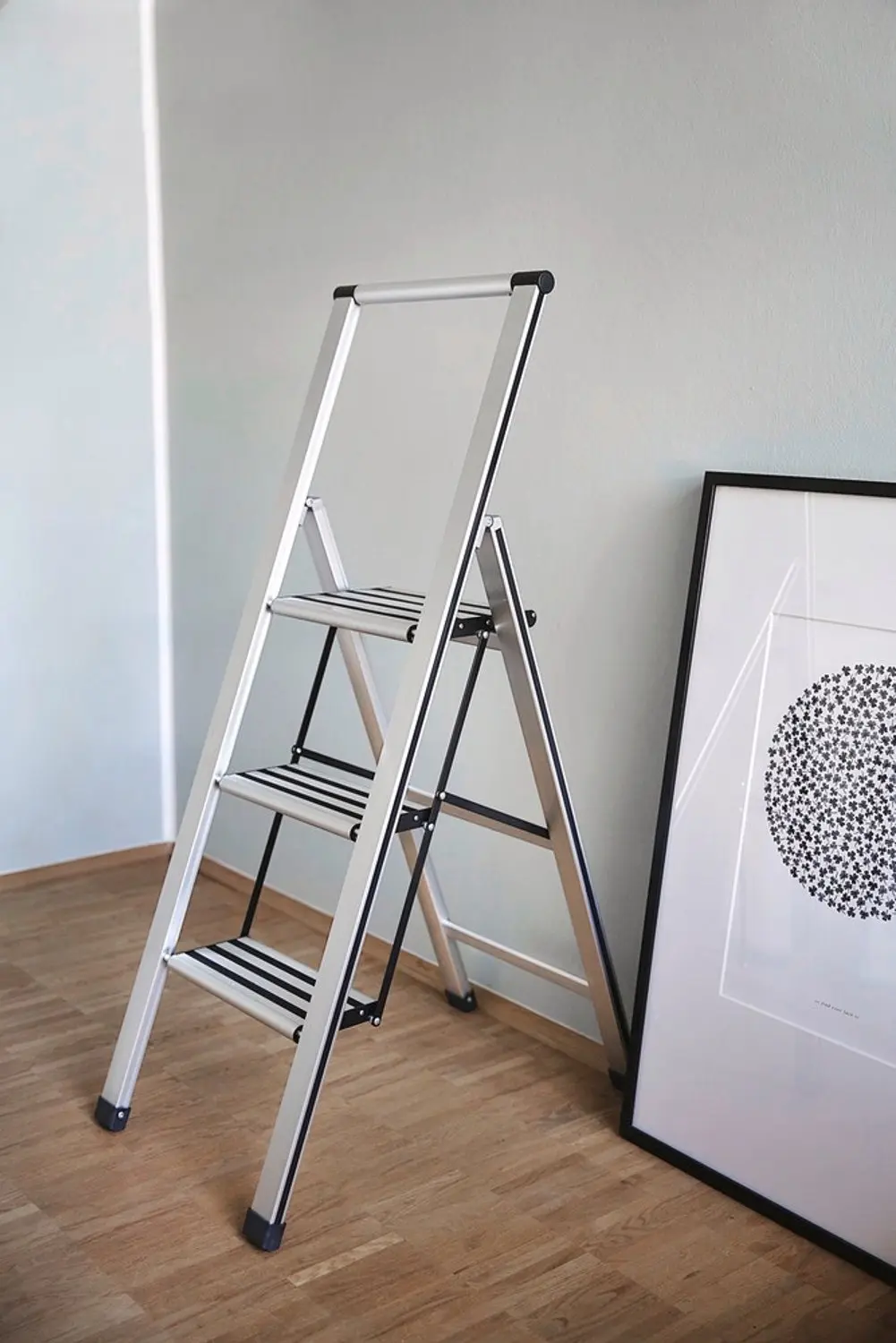 Wenko Huishoudtrap 3-treeds 44x119cm Aluminium - afbeelding 3 van 6
