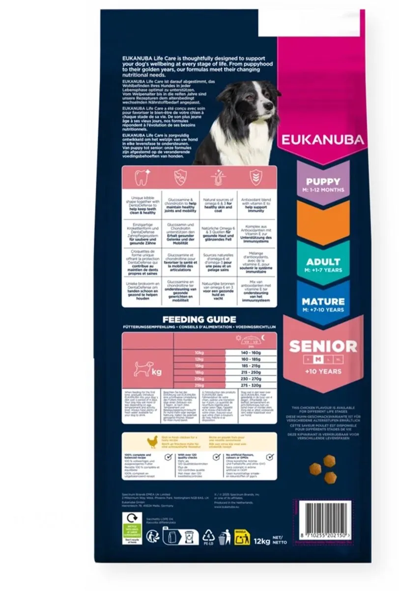 Eukanuba Senior Medium Breed Hondenbrokken 12kg