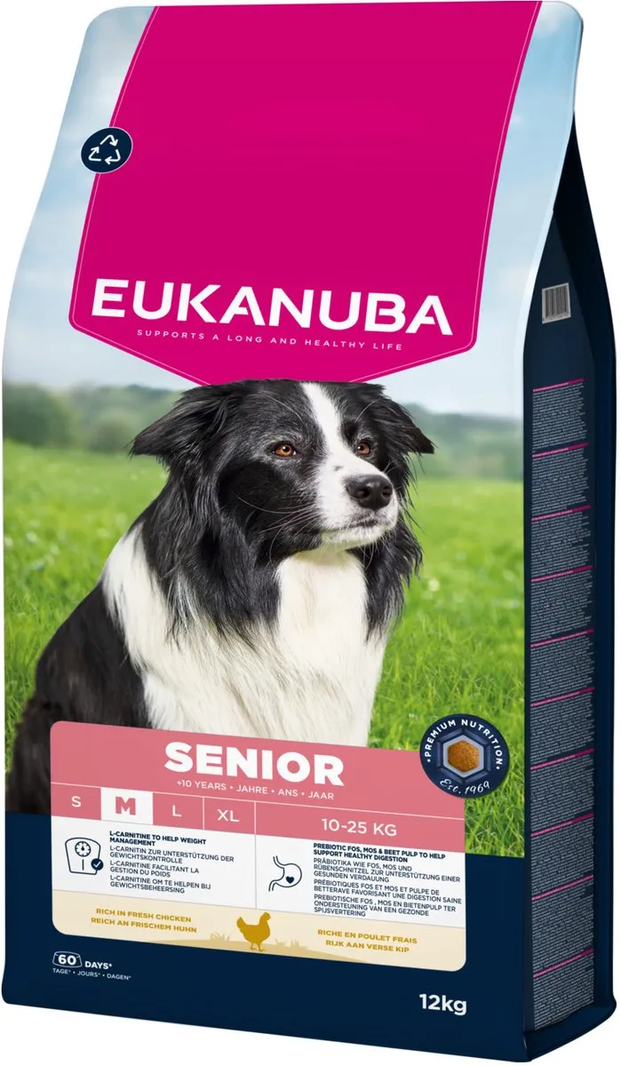 Eukanuba Senior Medium Breed Hondenbrokken 12kg