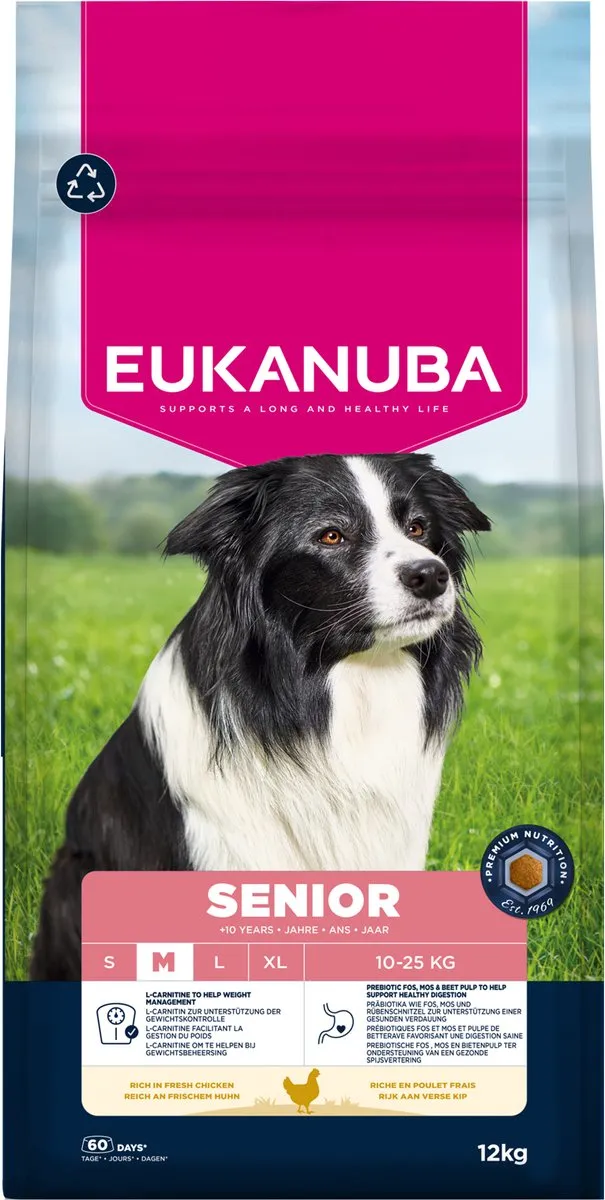 Eukanuba Senior Medium Breed Hondenbrokken 12kg