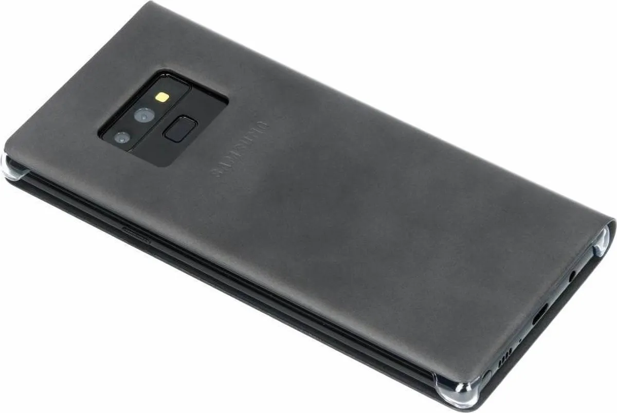 Samsung N960F39520903 Lederen Wallet Cover - Zwart