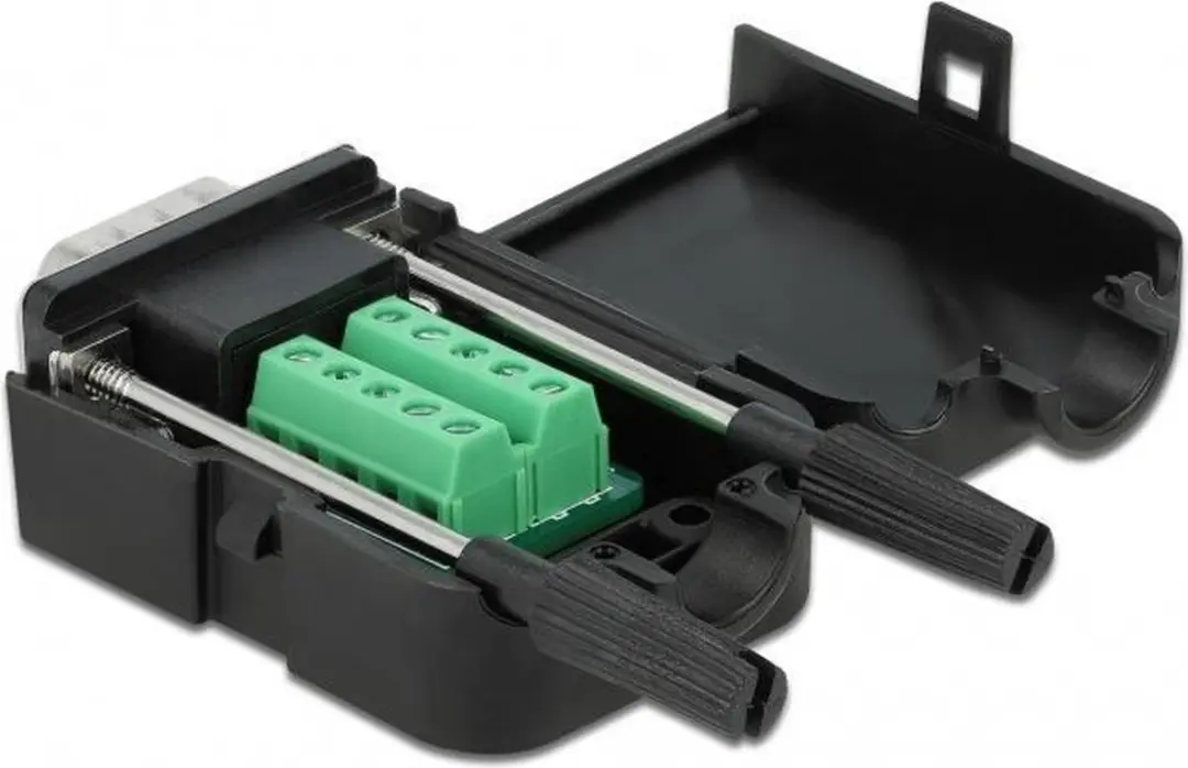 Delock 66232 Seriële Adapter 9-polig - 9x Schroefklemmen Zwart - afbeelding 2 van 6