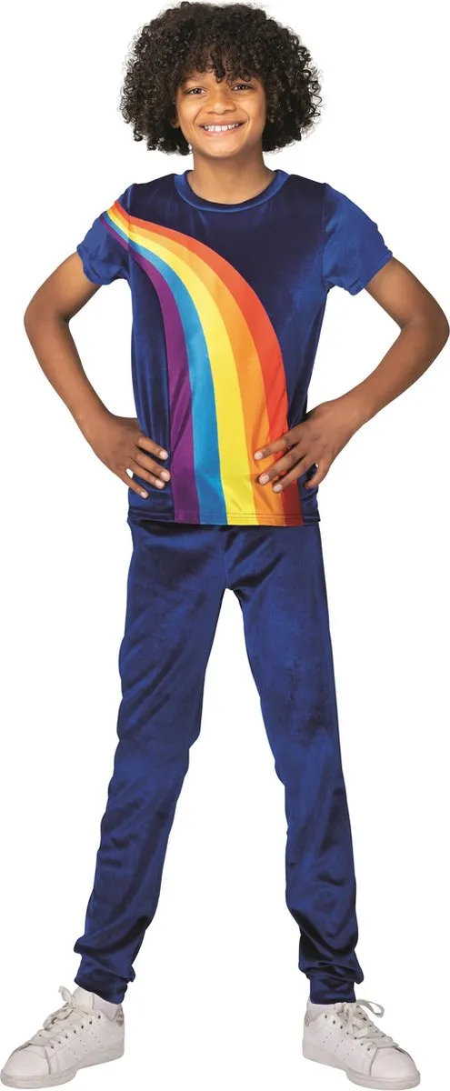 K3 Verkleedpak Regenboog Blauw - Maat 116