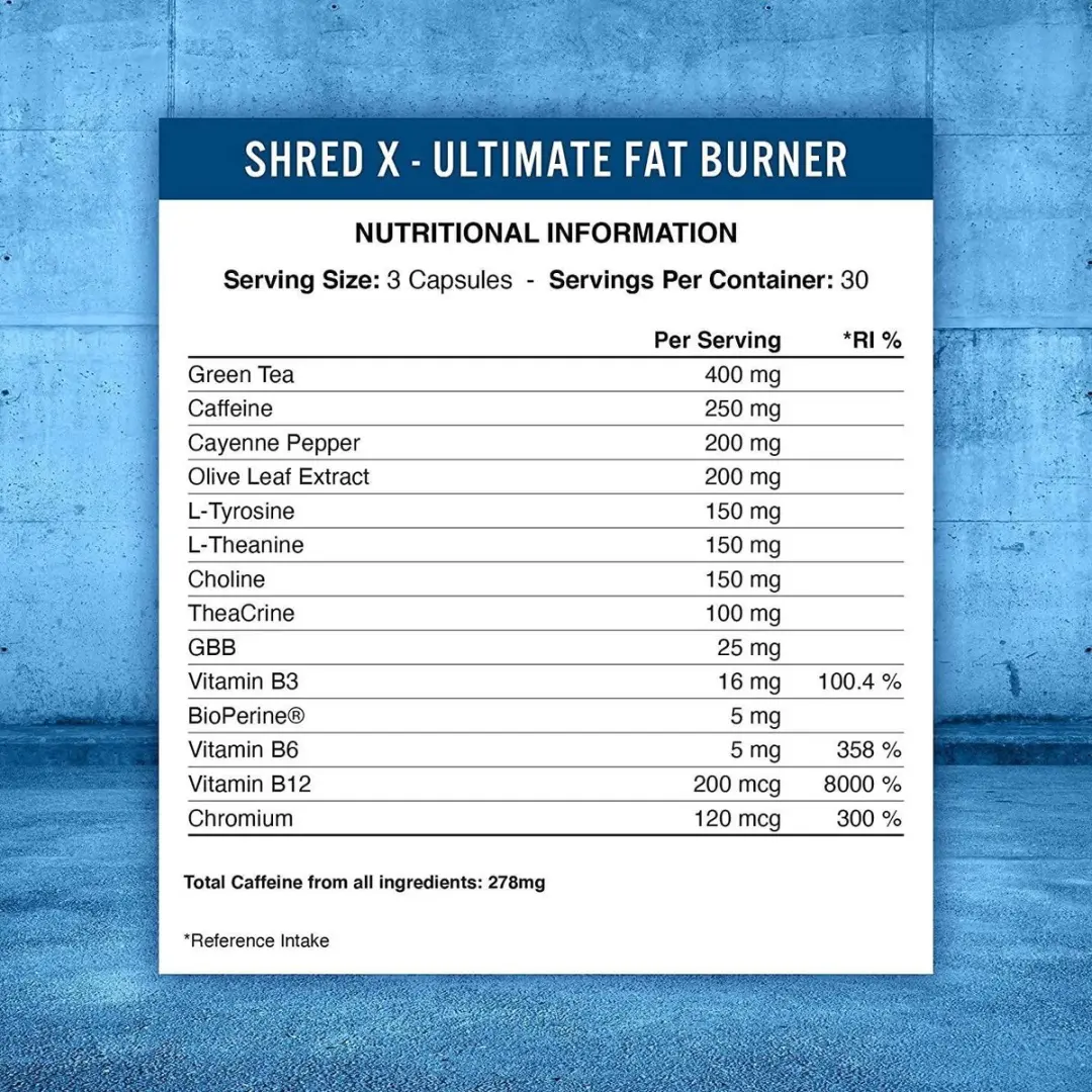 Applied Nutrition Shred X Fat Burner 90 Capsules - afbeelding 4 van 6