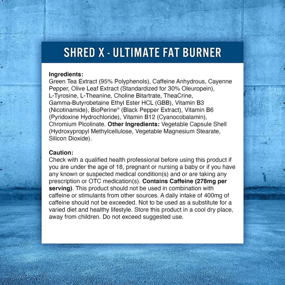 Applied Nutrition Shred X Fat Burner 90 Capsules - afbeelding 2 van 6