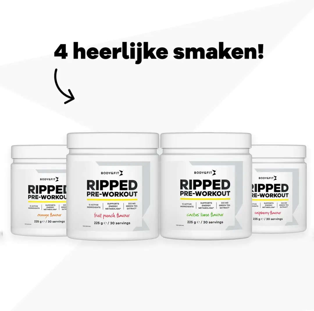 Body & Fit Ripped Pre-Workout 225g - 30 Doseringen - afbeelding 5 van 5