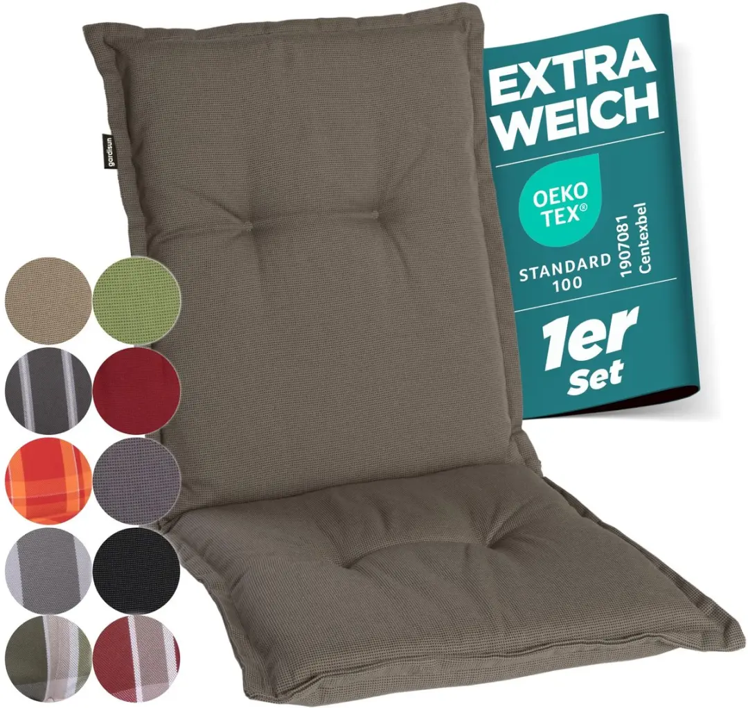 Madison Tuinstoelkussen Lage rug 105x50 cm Rib liver