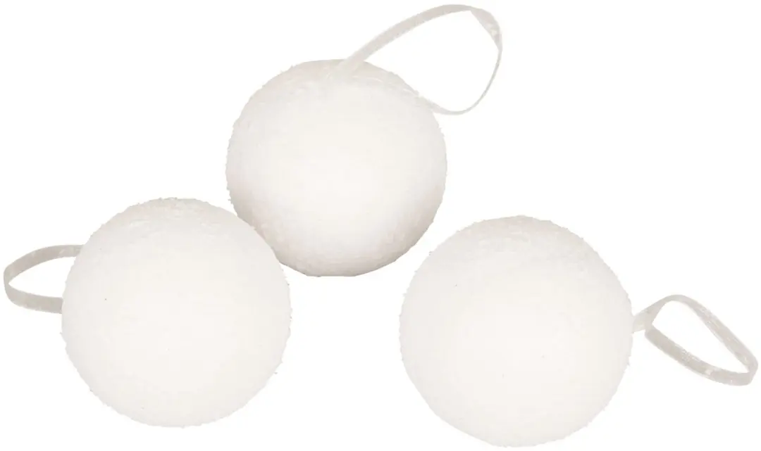 Sneeuwballen decoratie decoratieve hanger sneeuw kunst Ø7,5cm 6 st