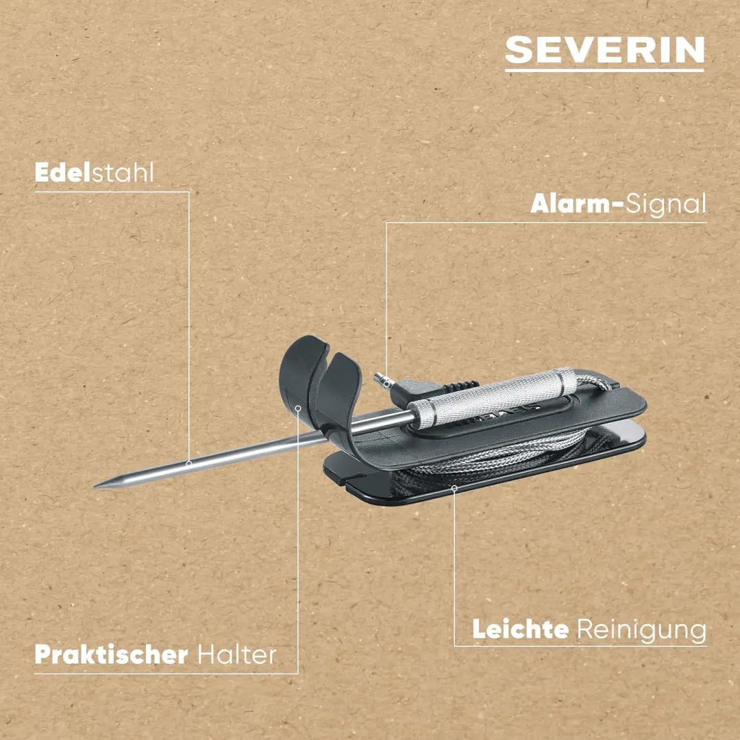 Severin ZB8126 Kernthermometer - Zwart - afbeelding 3 van 6