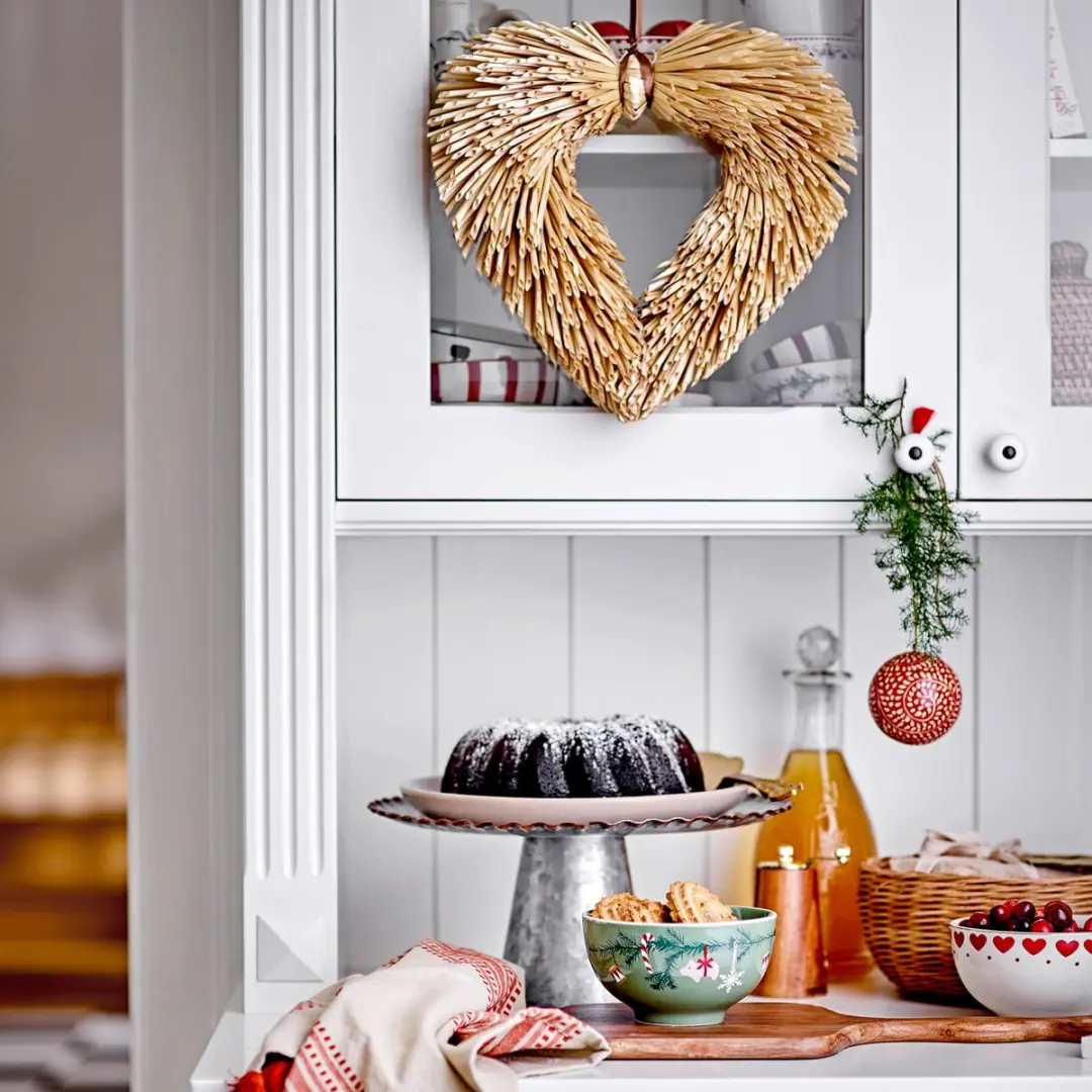 Bloomingville Jolly Kerstschaal - Rood - Ø14cm - 2 Stuks - afbeelding 3 van 6