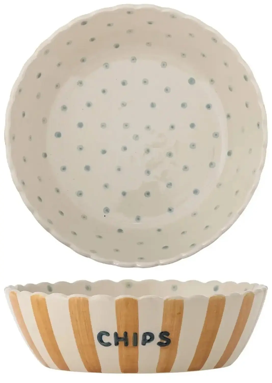 Bloomingville Chipsschaal 24cm - Geel - afbeelding 2 van 4