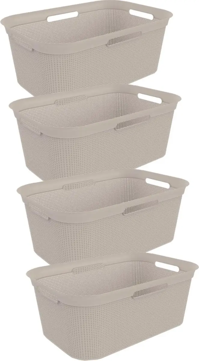 Rotho Flexibele Wasmand Brisen 41 L Cappuccino 4 Stuks
