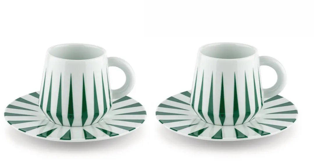 Alessi Delight Koffiekopjes met schotel