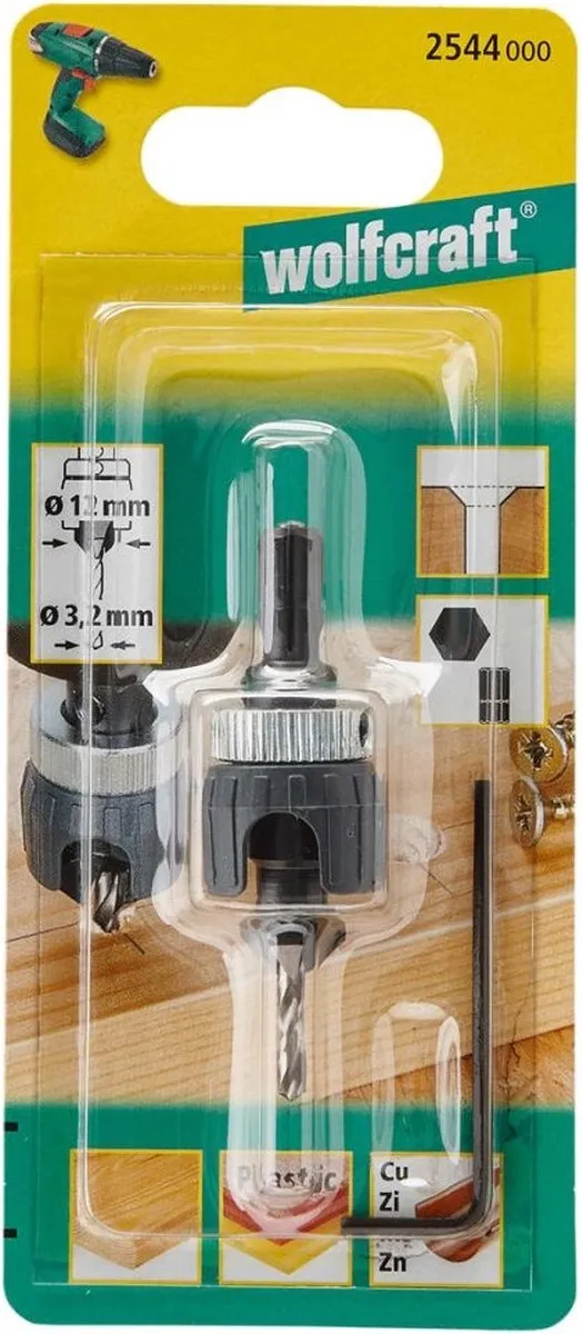 Wolfcraft Verzinkboor Dieptestop Ø4-5mm - Hout