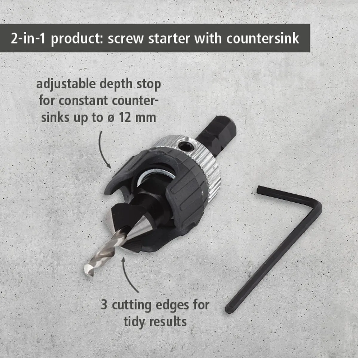 Wolfcraft Verzinkboor Dieptestop Ø4-5mm - Hout