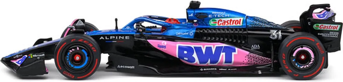 Formule 1 Alpine F1 Team A523 #31 Ocon Monaco GP 2023 - Solido 1:43 - Blauw/Zwart/Roz